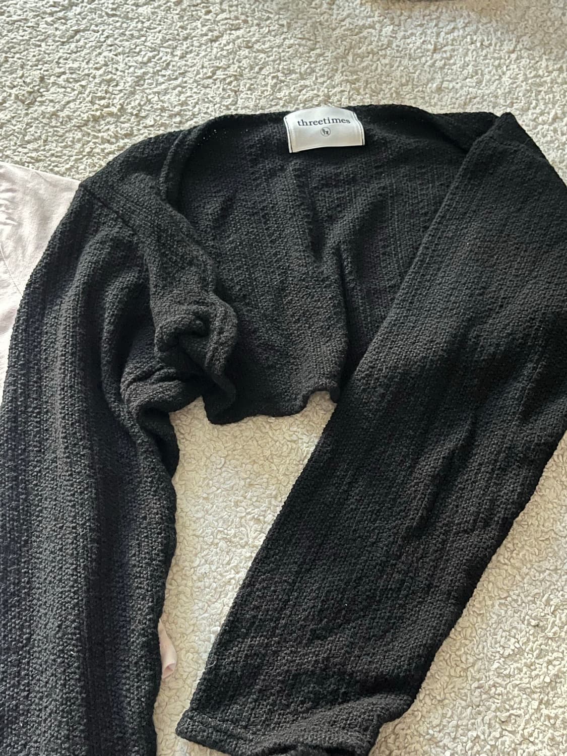 쓰리타임즈 핫픽스 비즈 반팔 티 볼레로 상품이미지4