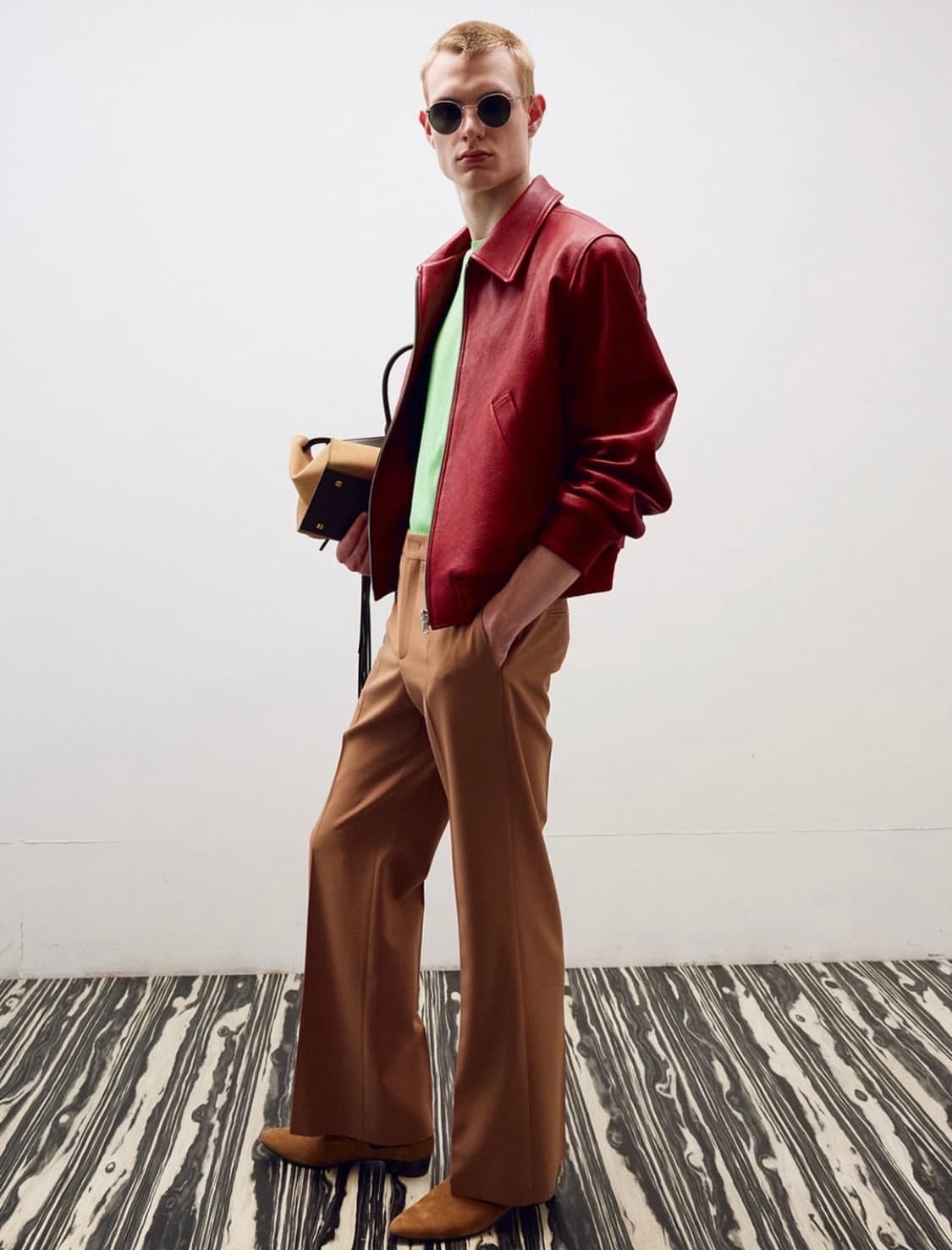 렉토 25ss 플레어 팬츠 로즈 베이지 L 상품이미지3