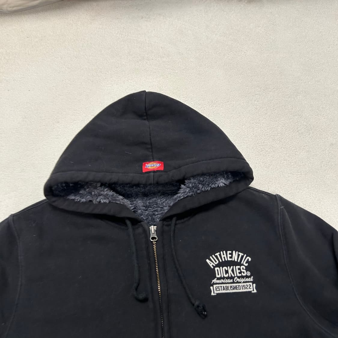 Dickies black fleece hood zip-up  상품이미지5