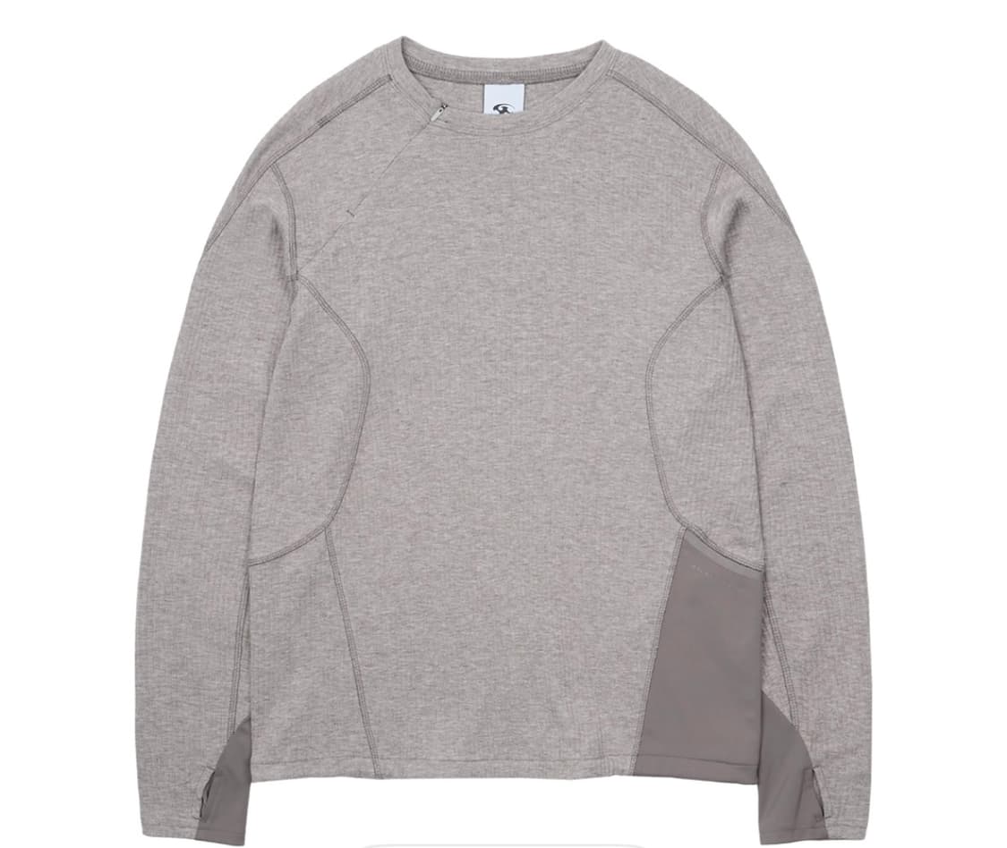 3) 산산기어 리브드 롱슬리브 애쉬 핑크 상품이미지1