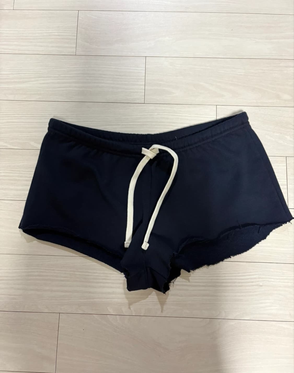 뉴뉴 네이비 코튼 숏팬츠 상품이미지1