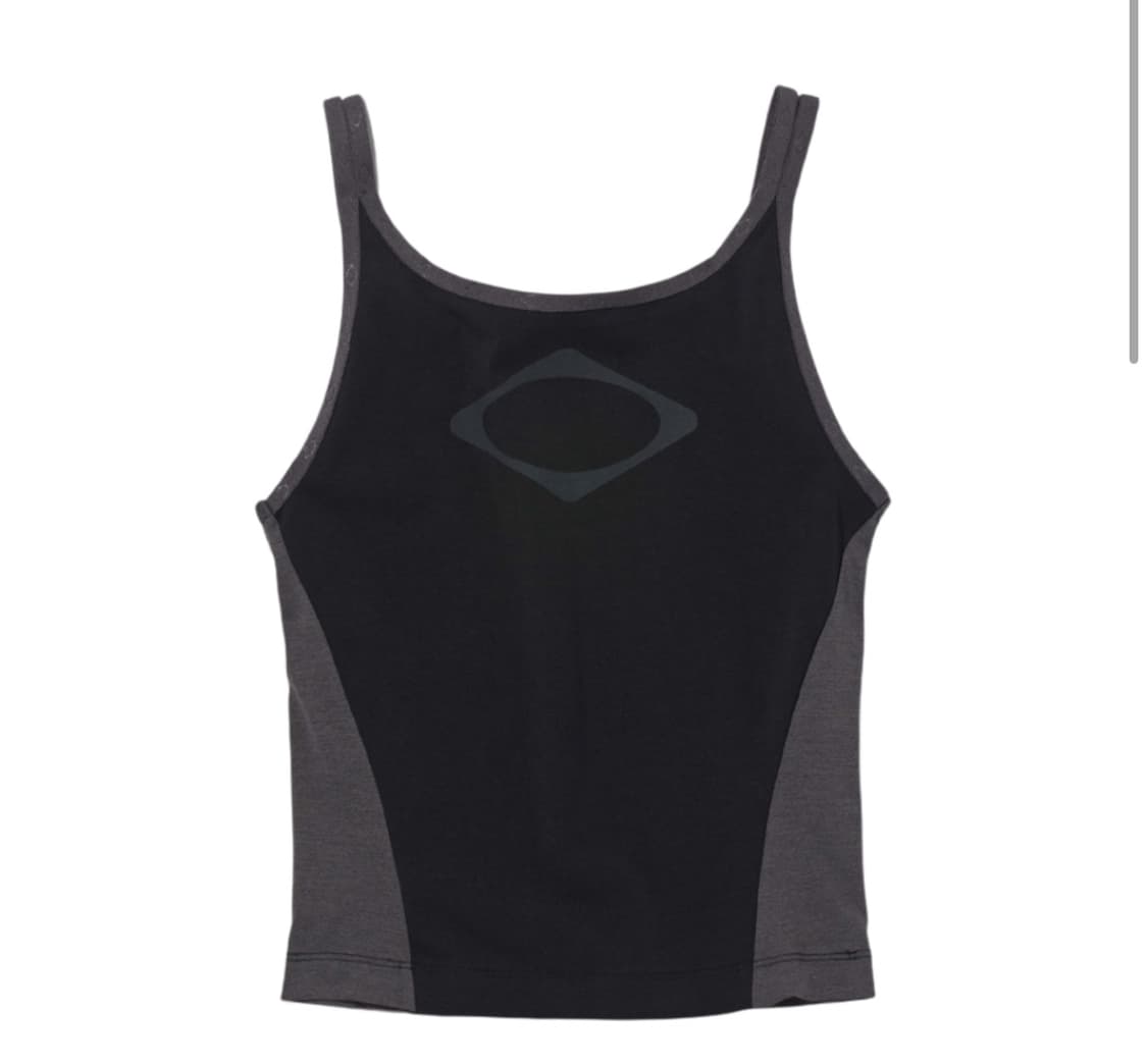 미스치프 컬러블록 슬리브리스 블랙 상품이미지1