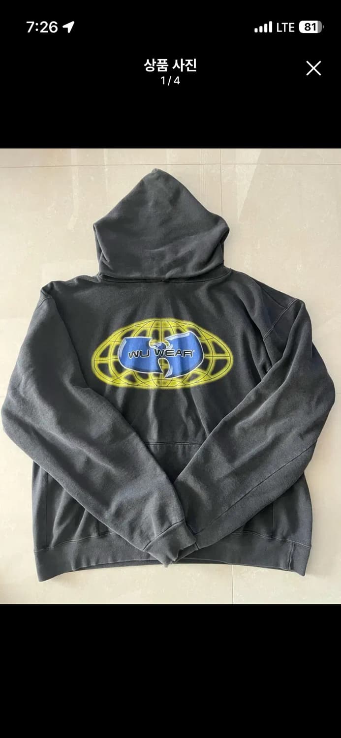 90s 빈티지 우탱클랜 후드티 밴드티 상품이미지1
