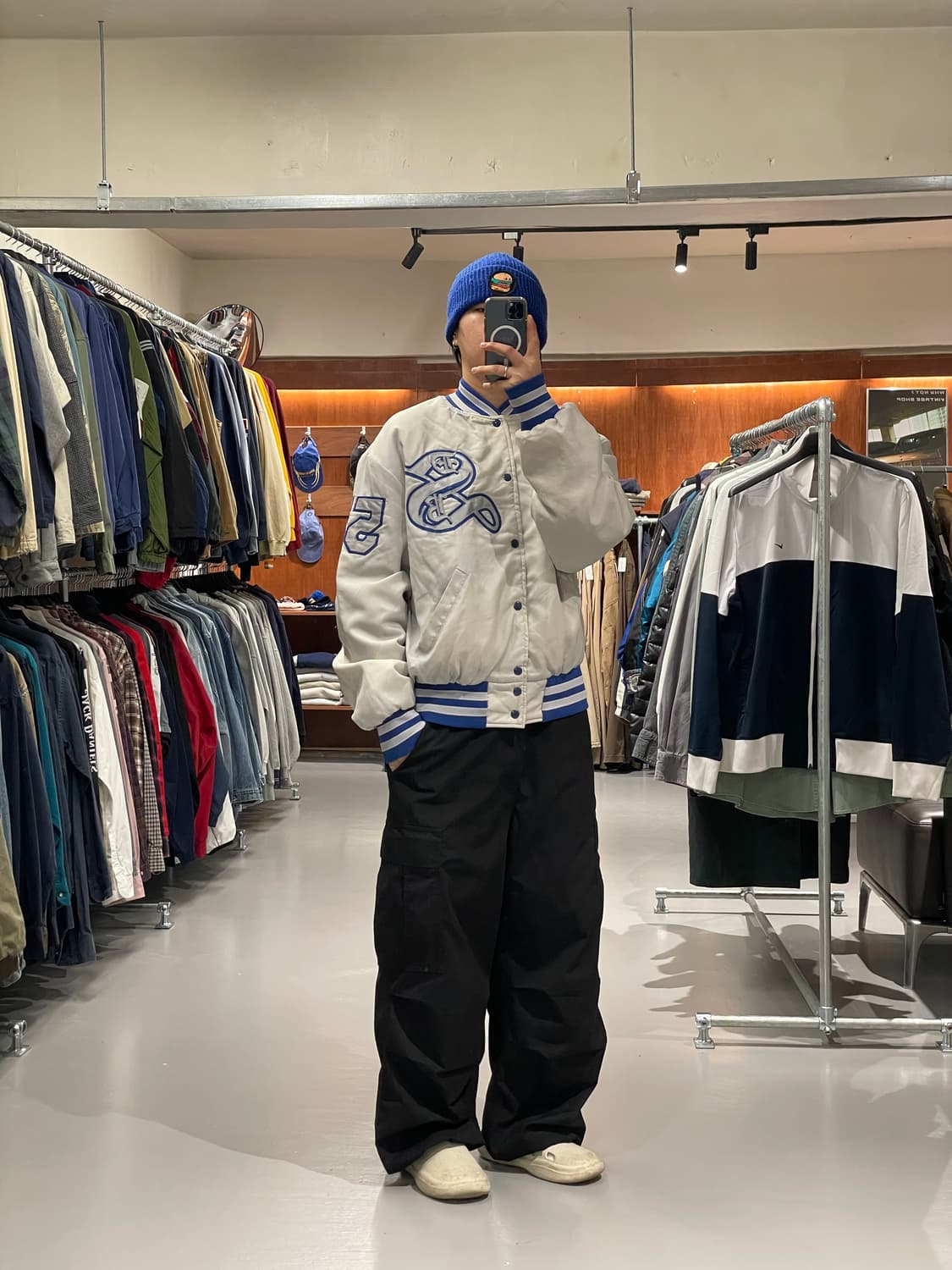 빈티지 베이스볼 나일론 자켓   상품이미지3