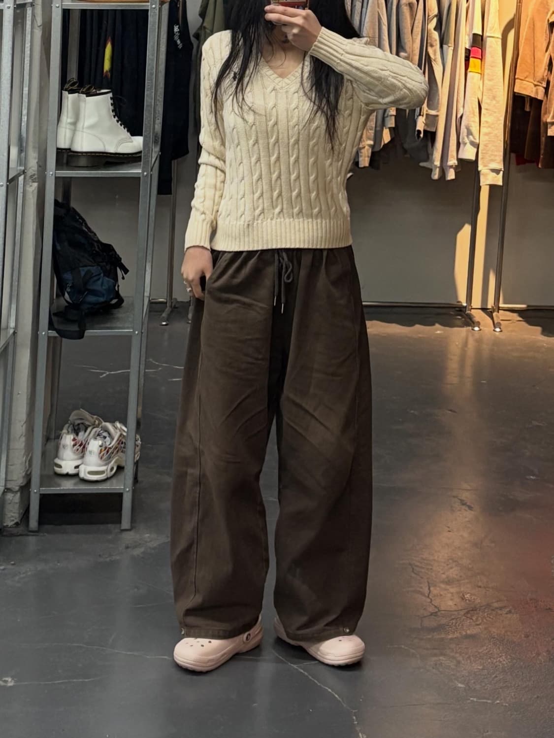 폴로랄프로렌 케이블 니트코튼 브이넥 스웨터 A3101 상품이미지1