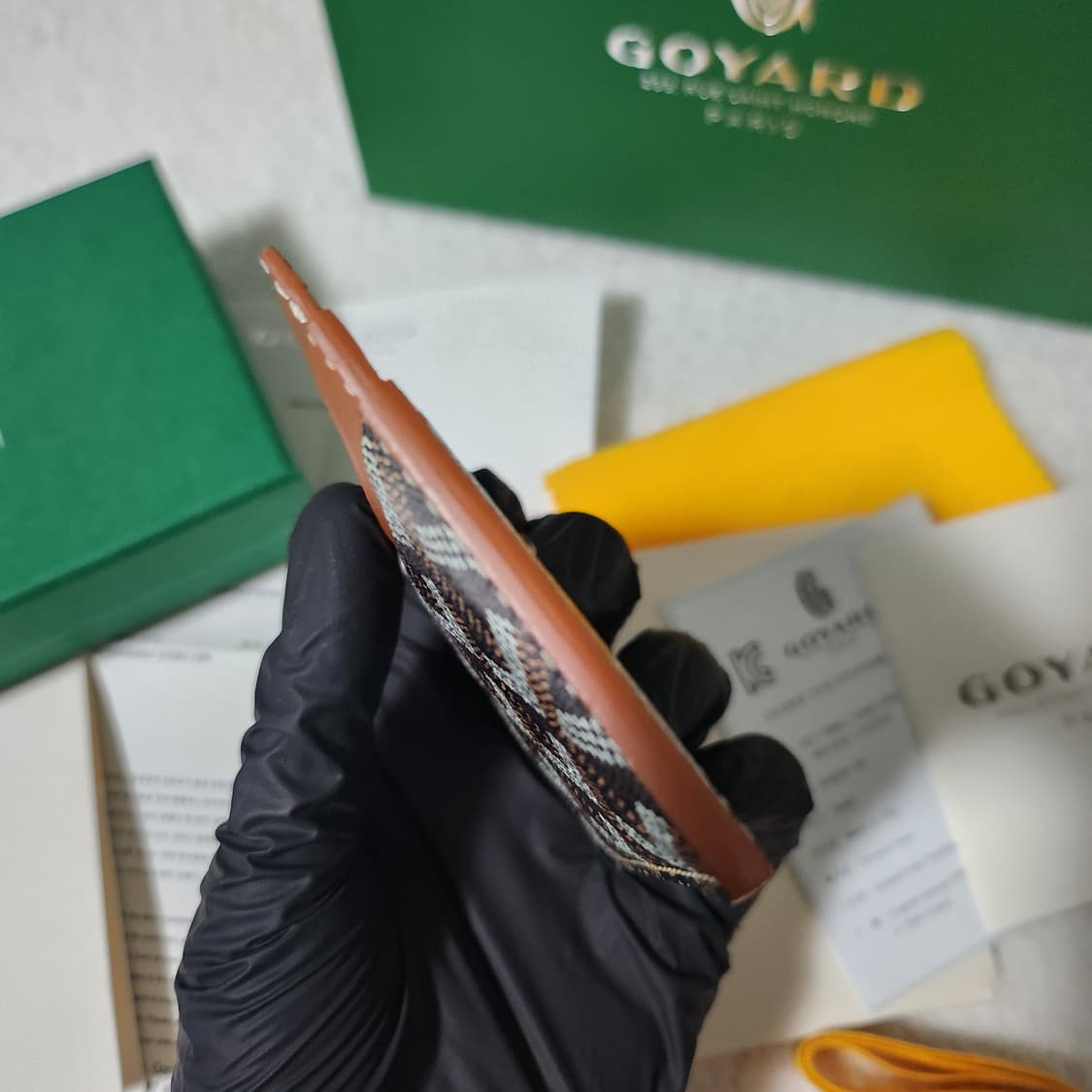 [새상품/풀구성]고야드 생쉴피스 카드홀더 카드지갑 블랙 탄 상품이미지4