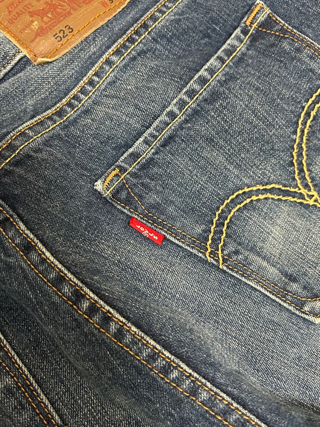 리바이스 523 스트레이트핏 워싱 데님팬츠 W30 L33 상품이미지3