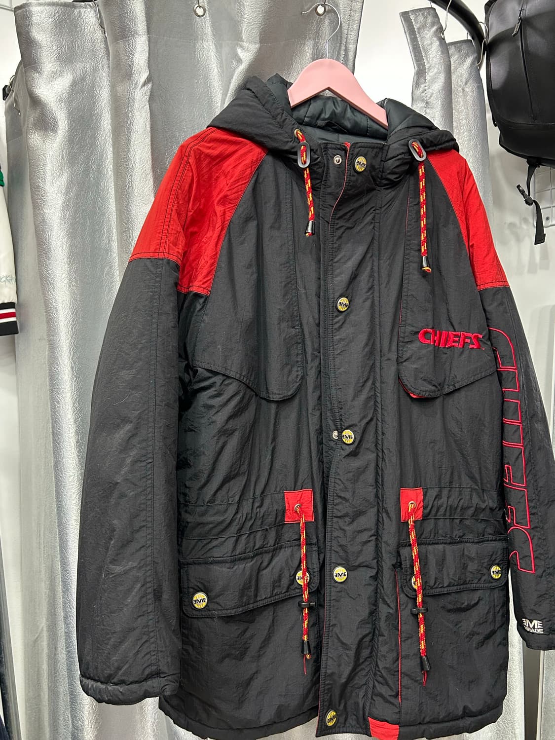 90‘s Mirage Kansas City Chiefs 패딩 L 상품이미지1