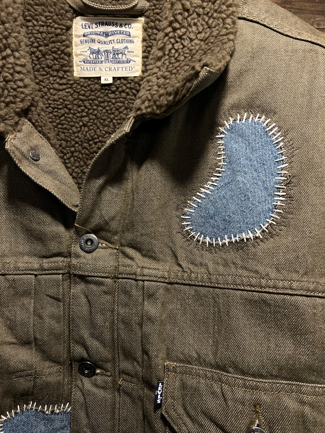 [XL]리바이스 LMC 사시코 커스텀 2세대 데님 트러커 쉐르파 자켓 상품이미지3