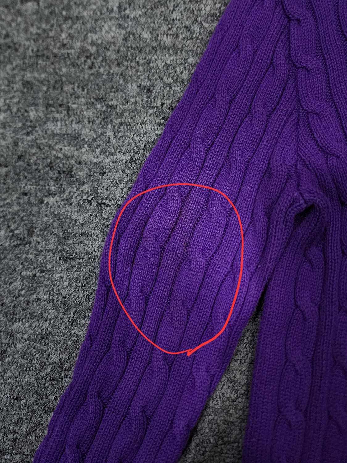 폴로 랄프로렌 숄더 버튼 포인트 케이블 꽈배기니트 걸즈 L 상품이미지4