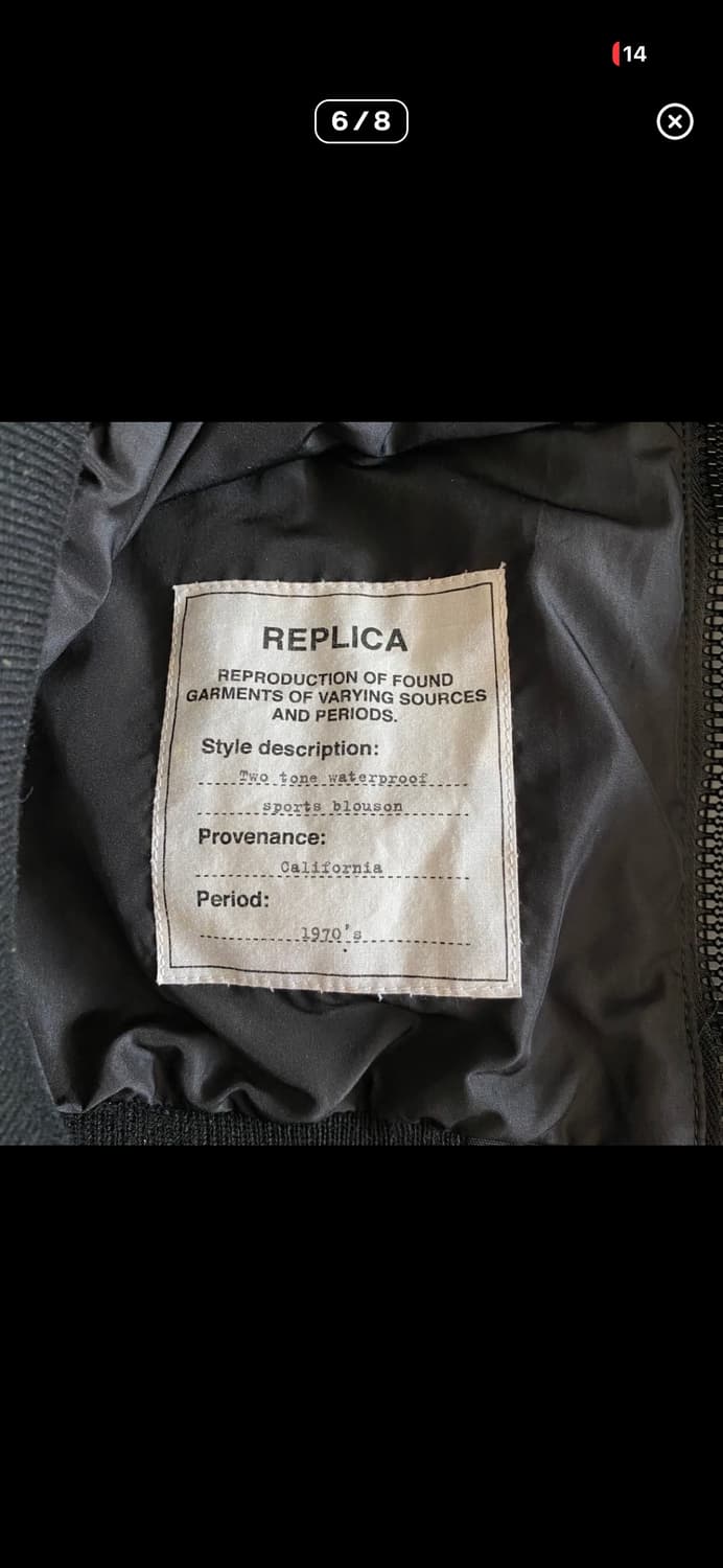 [44] 메종 마르지엘라 레플리카 스포츠 블루종 상품이미지5