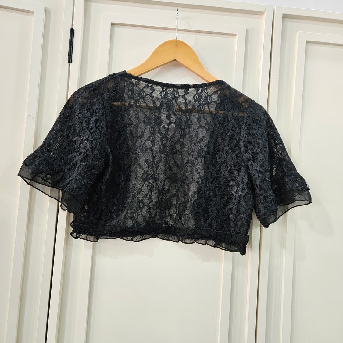 액시스팜  블랙 레이스 볼레로 상품이미지5