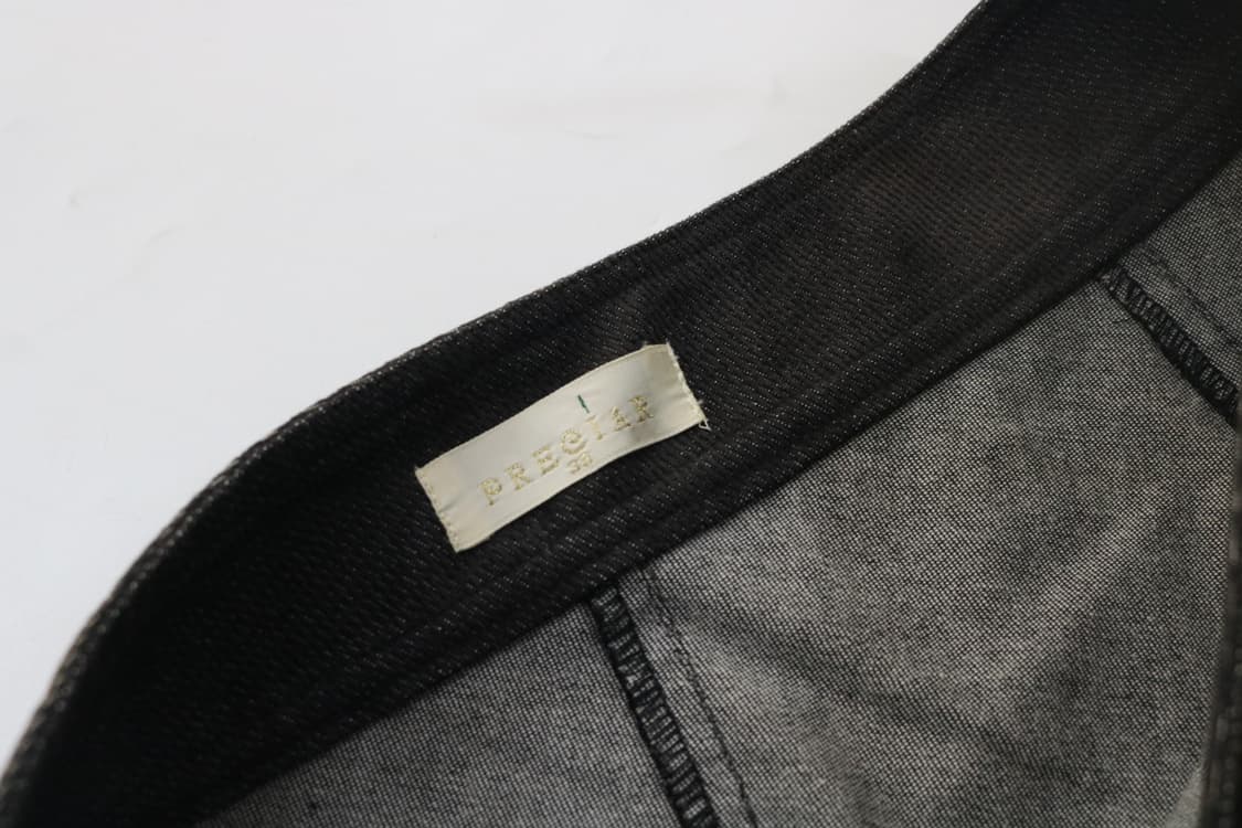 PRECIAR 빈티지 다크 브라운 티어드 패널 데님 롱 스커트 (38) 상품이미지5