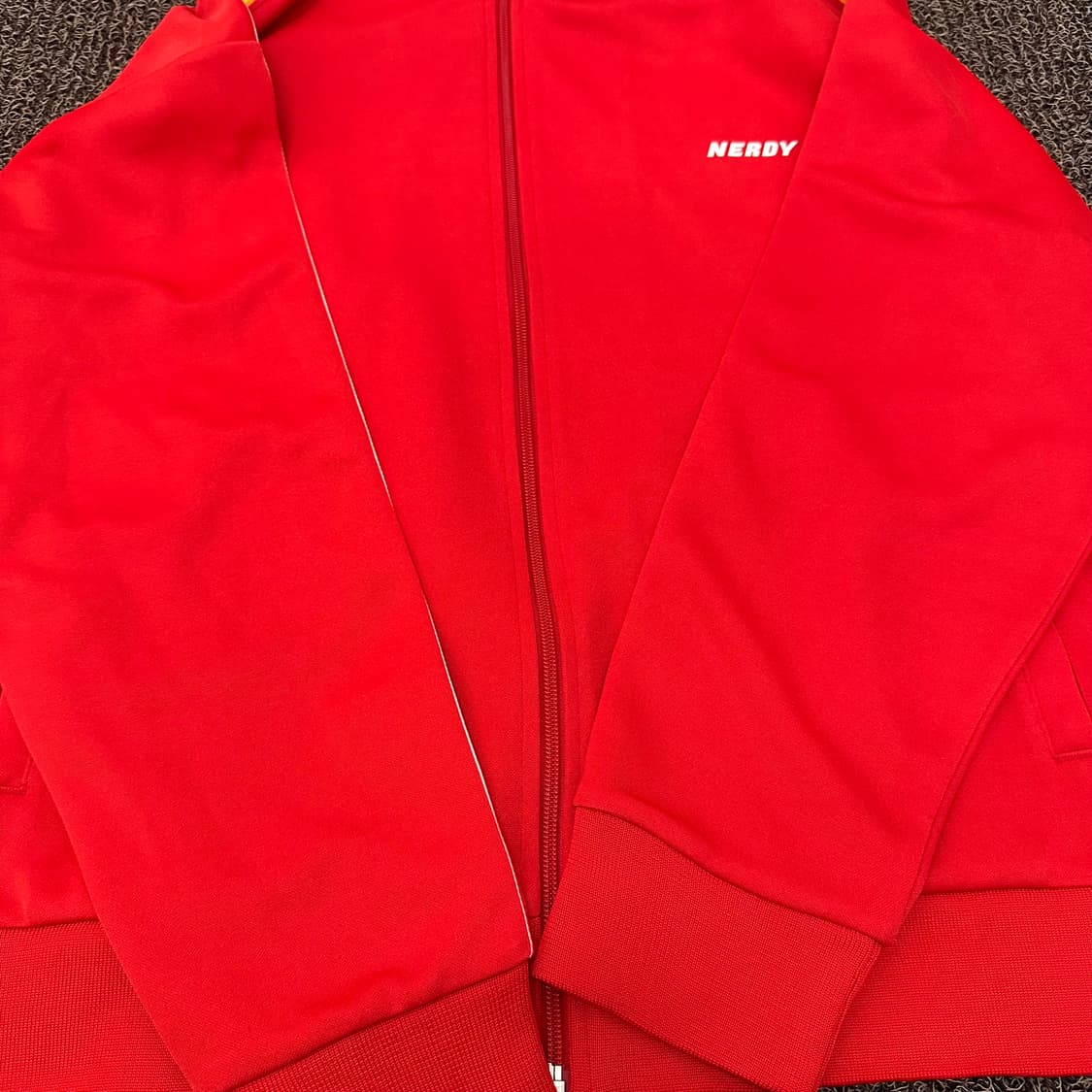 NERDY 널디 트랙탑 져지 집업 레드 M 상품이미지3