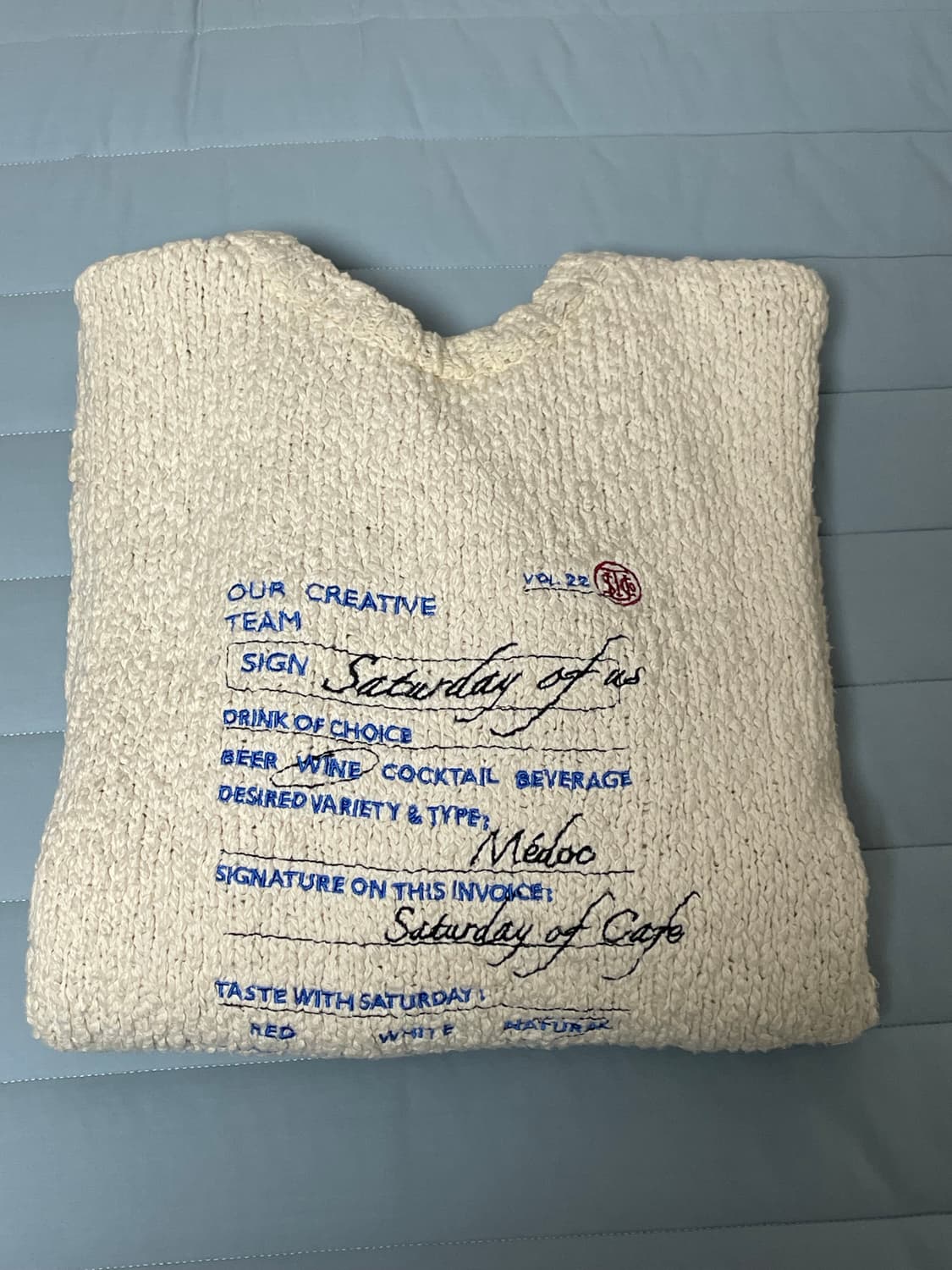 stu 영수증 니트 L 아이보리 상품이미지5