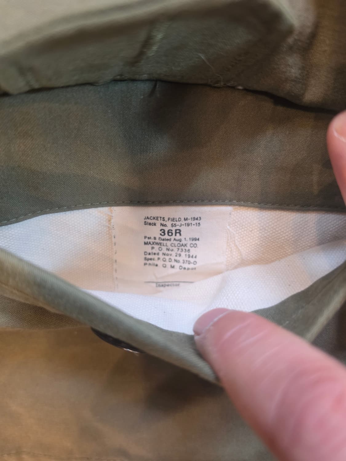 MacArthur 브랜드의 M-1943 필드 자켓입니다(OG) 상품이미지4