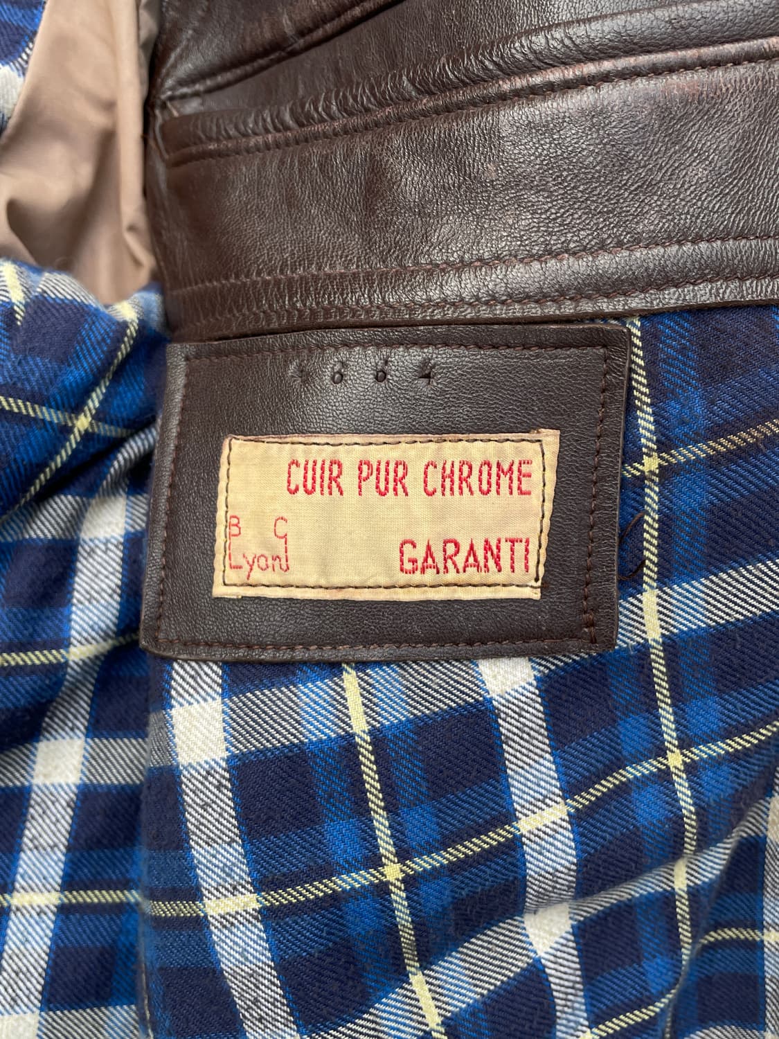 Rare!)60s French Brown Leather Car Coat  상품이미지6