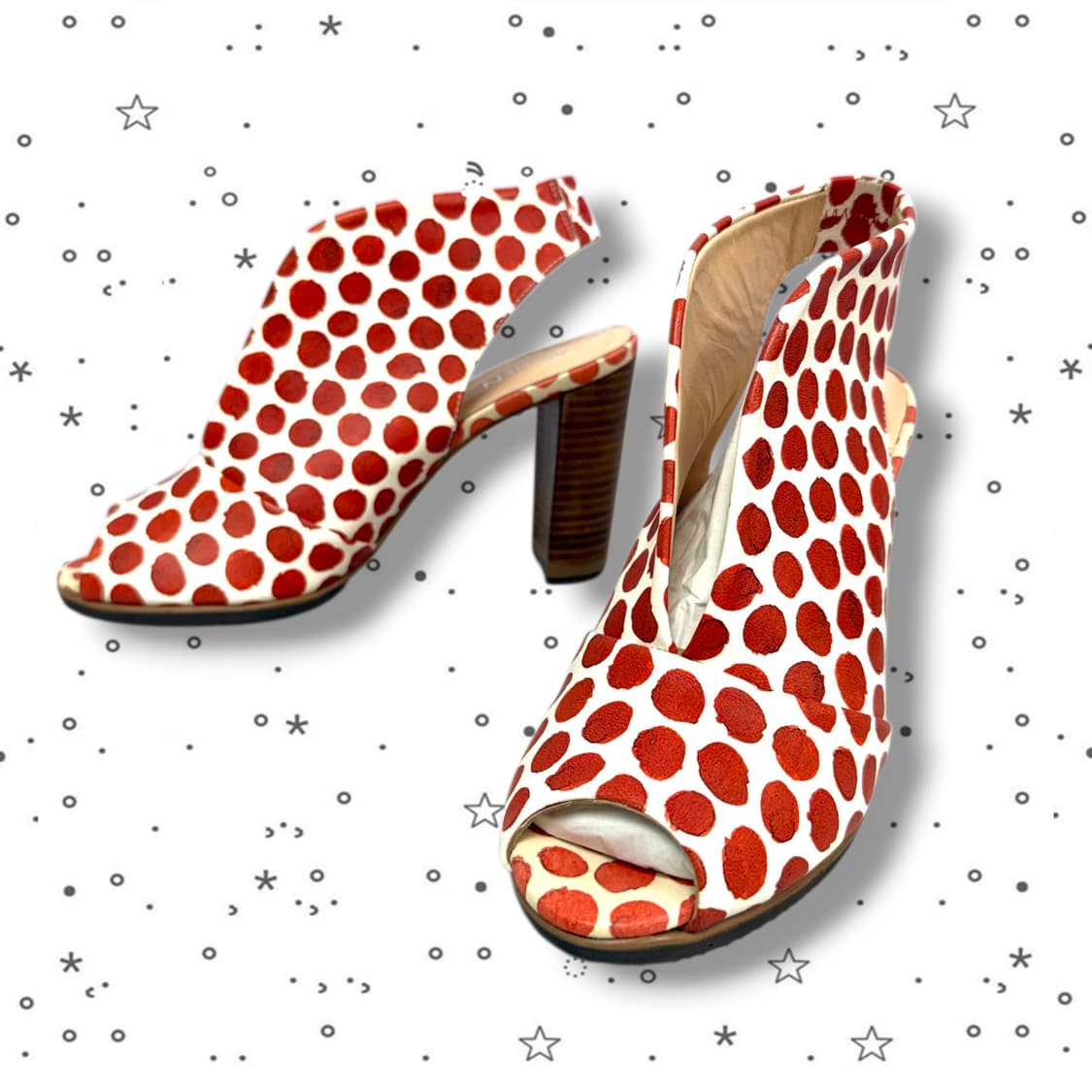 37 Alexis N 알렉시스앤 레드 물방울 도트 오픈토 부티힐 상품이미지4