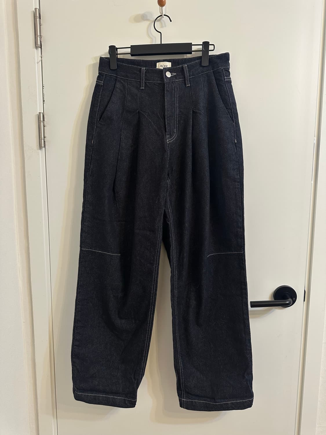 아옵트 투턱 와이드 데님 팬츠 / 인디고 상품이미지5