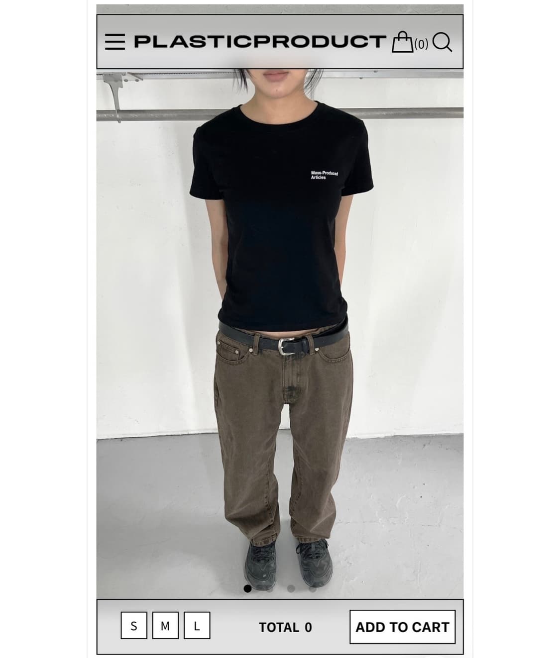 플라스틱프로덕트 5-POCKET PANTS WOMEN 브라운 L 상품이미지1