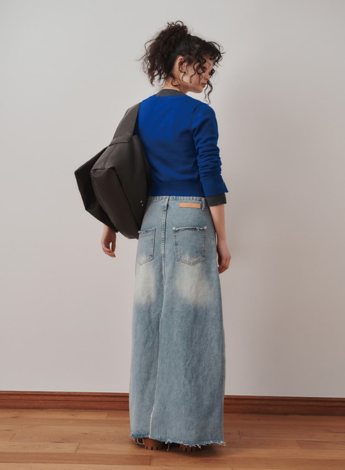 플리즈프로젝트 맥시 데님 스커트 블루 2 상품이미지2