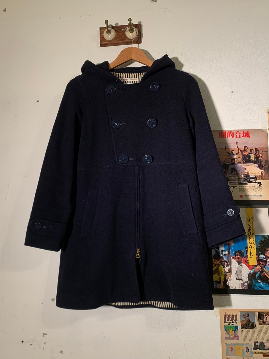 빔즈보이 지퍼 후드 투웨이 피코트 상품이미지1