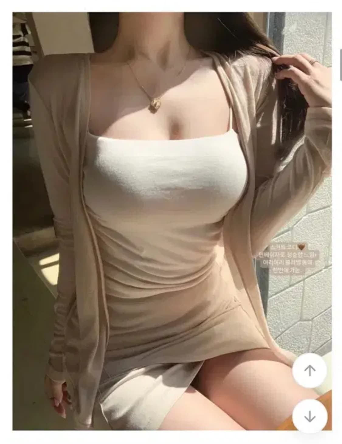 에이블리 패드 셔링 끈나시 상품이미지1