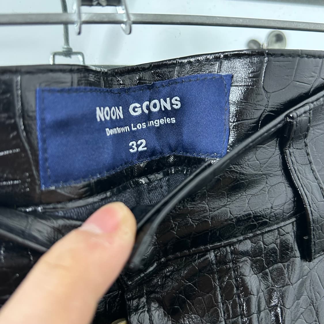 Noon Goons 눈군스 엘리게이터 레더 팬츠 상품이미지8