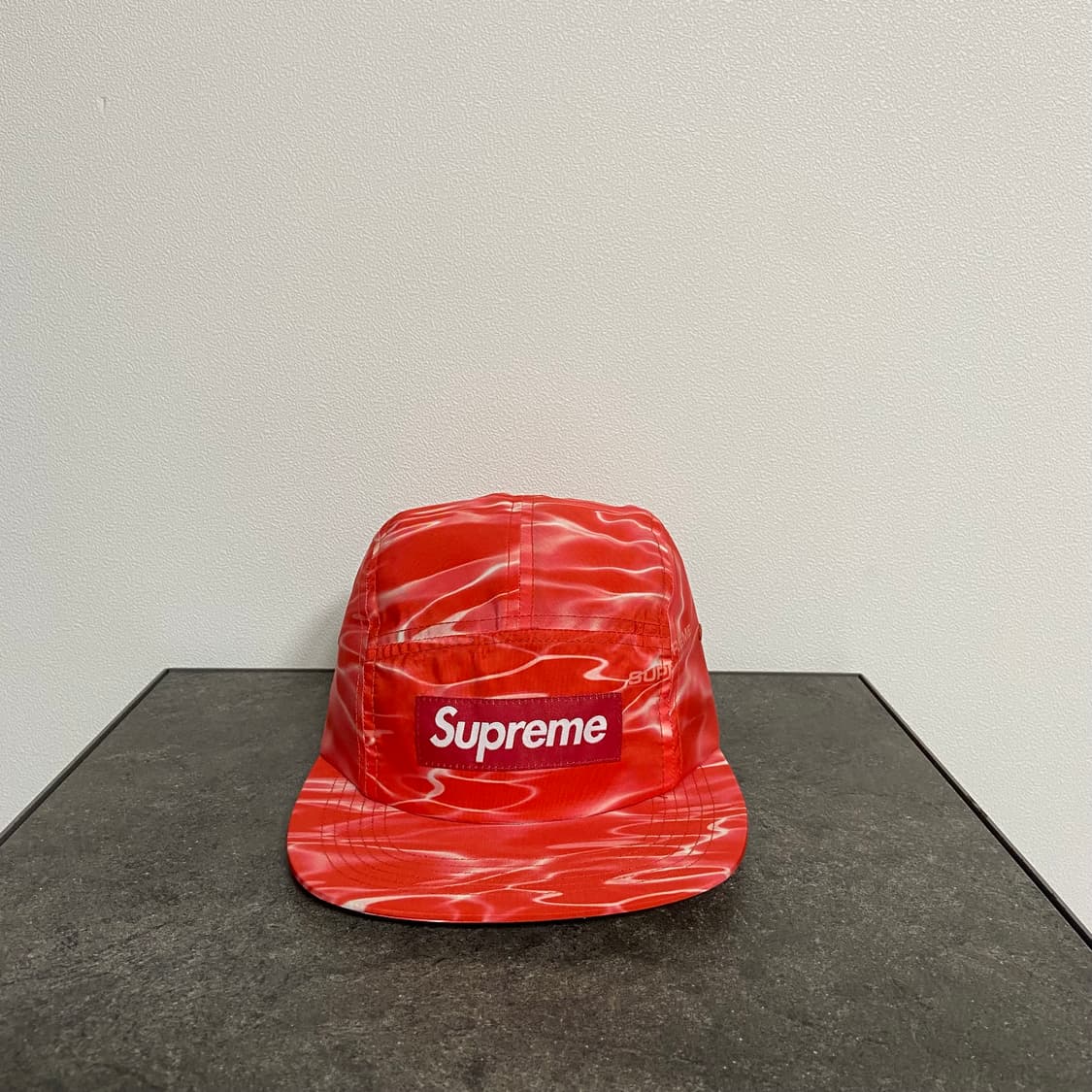 (OS) 슈프림 박스로고 캠프캡 모자 웨이브 레드 상품이미지1