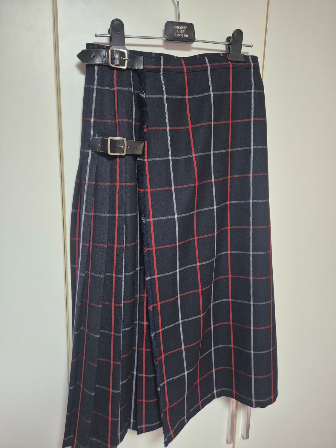 버버리 노바 체크 플리츠 랩 스커트 상품이미지2