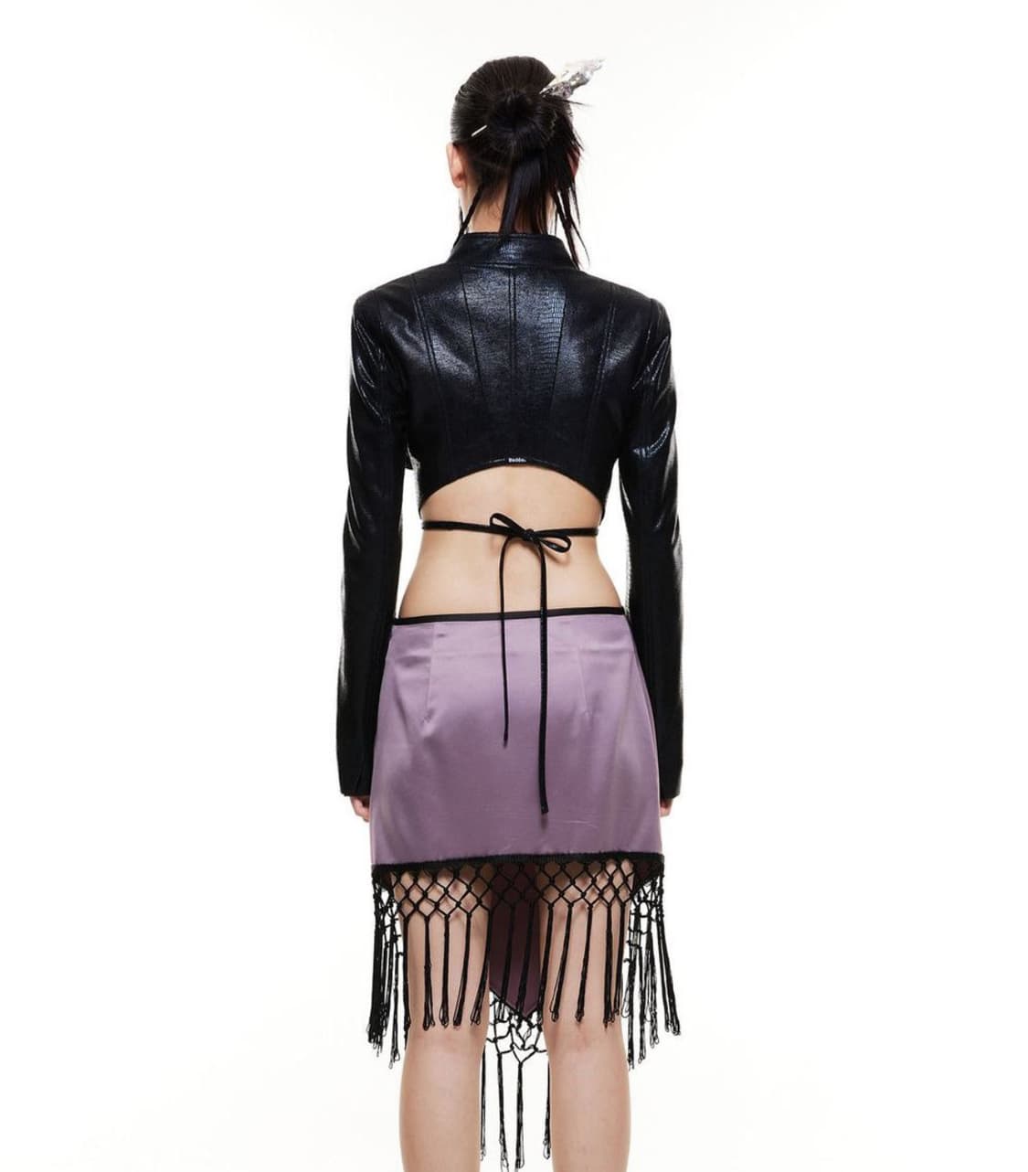 배디 크롭 스트링 블레이저 자켓 M 상품이미지3