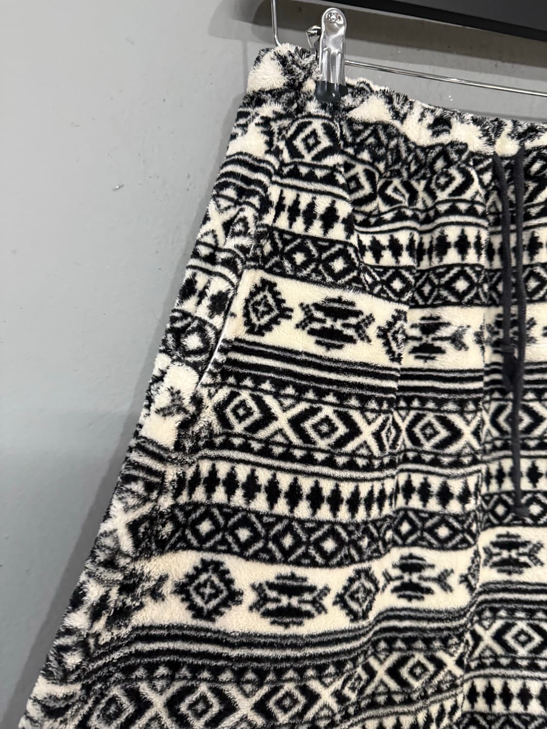 pattern detail fleece long skirt 상품이미지7