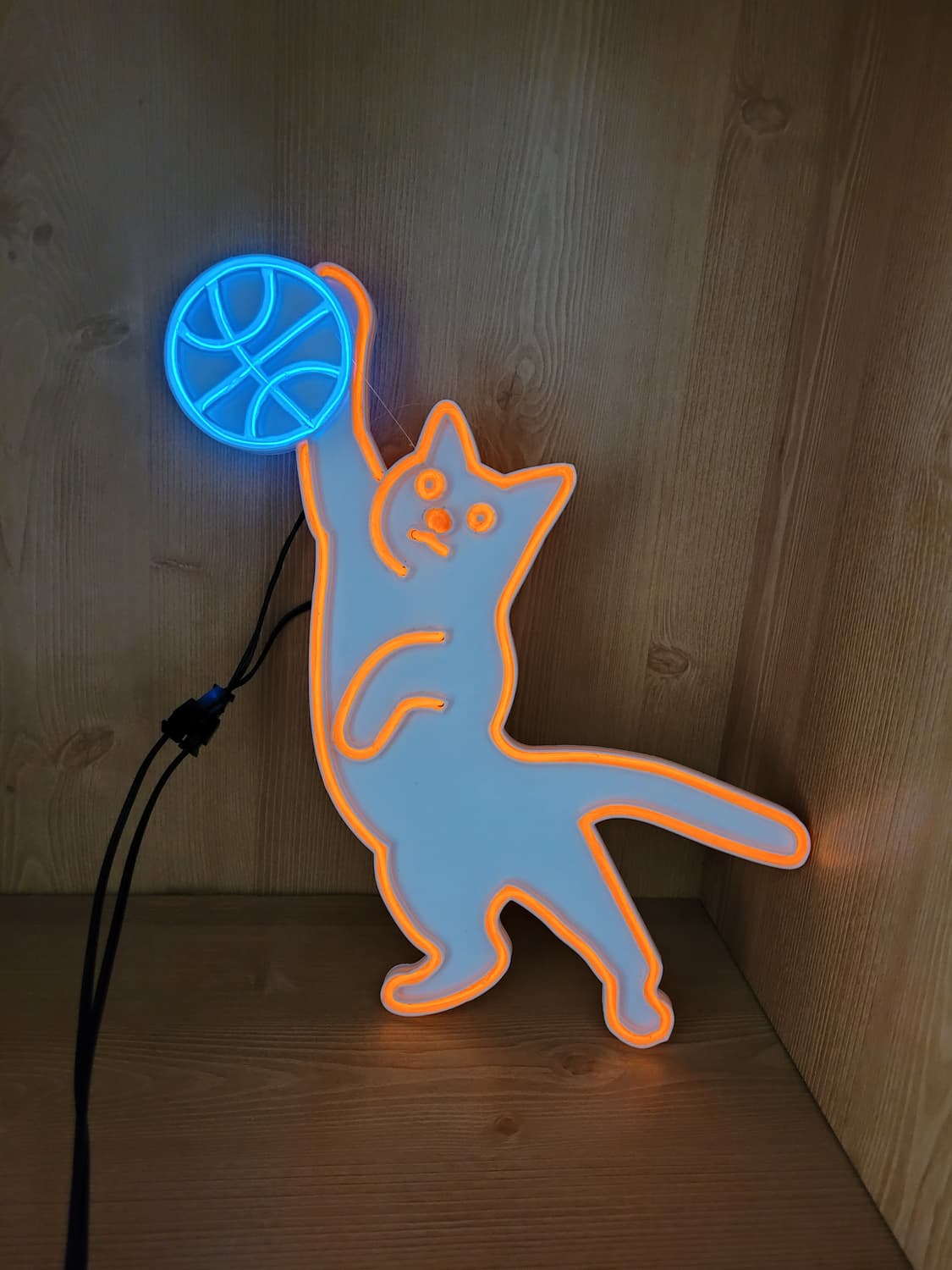 고양이 농구 덩크슛 led 램프 네온사인 조명 힙합 상품이미지4