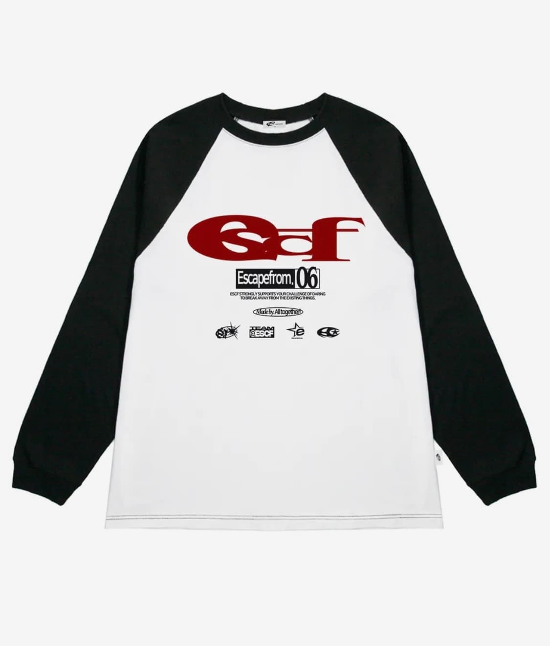 이스케이프프롬 ESCF 로고 콜라주 프린트 롱슬리브 상품이미지2