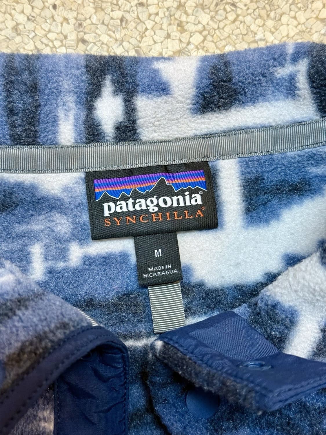 97FW 파타고니아 신칠라 스냅-T 블루/화이트 상품이미지2