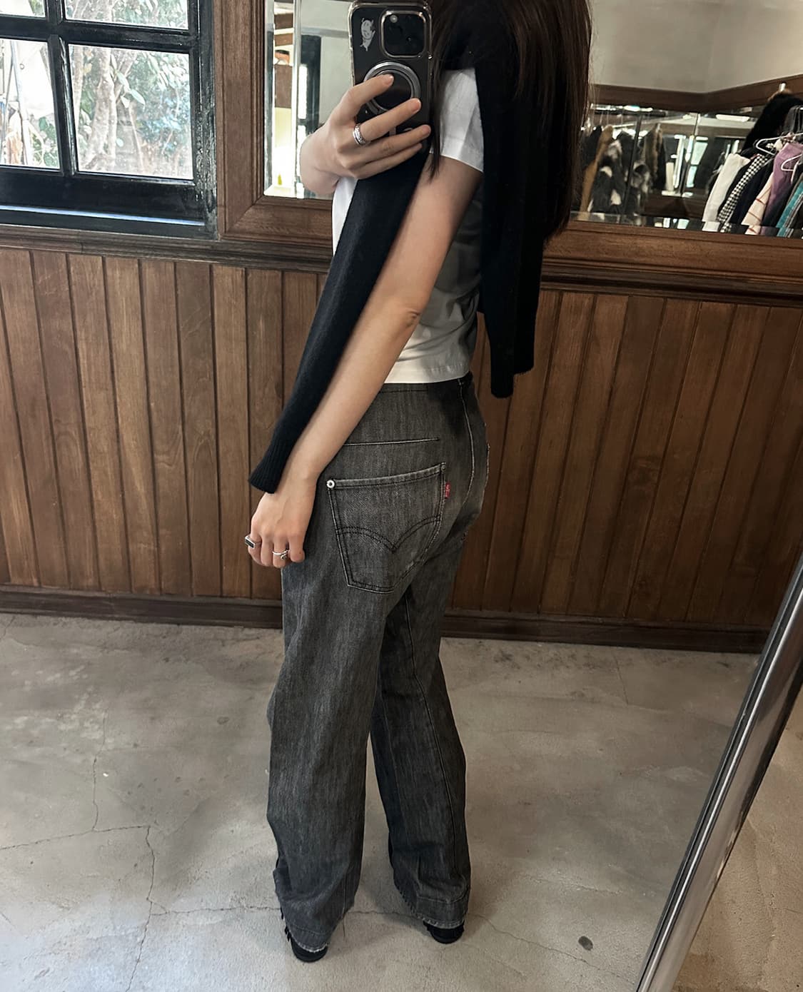 LEVI'S engineered regular black w28 상품이미지4