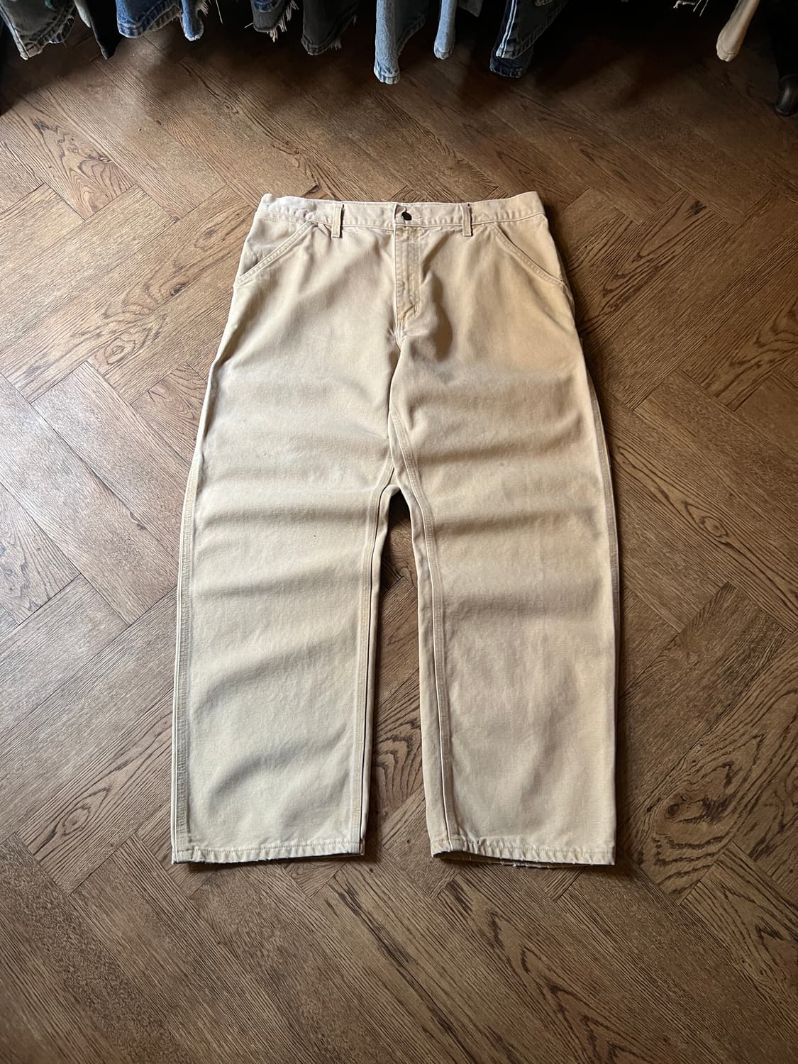 [36]칼하트 USA WET 밀 베이지 싱글니 워크팬츠 상품이미지2