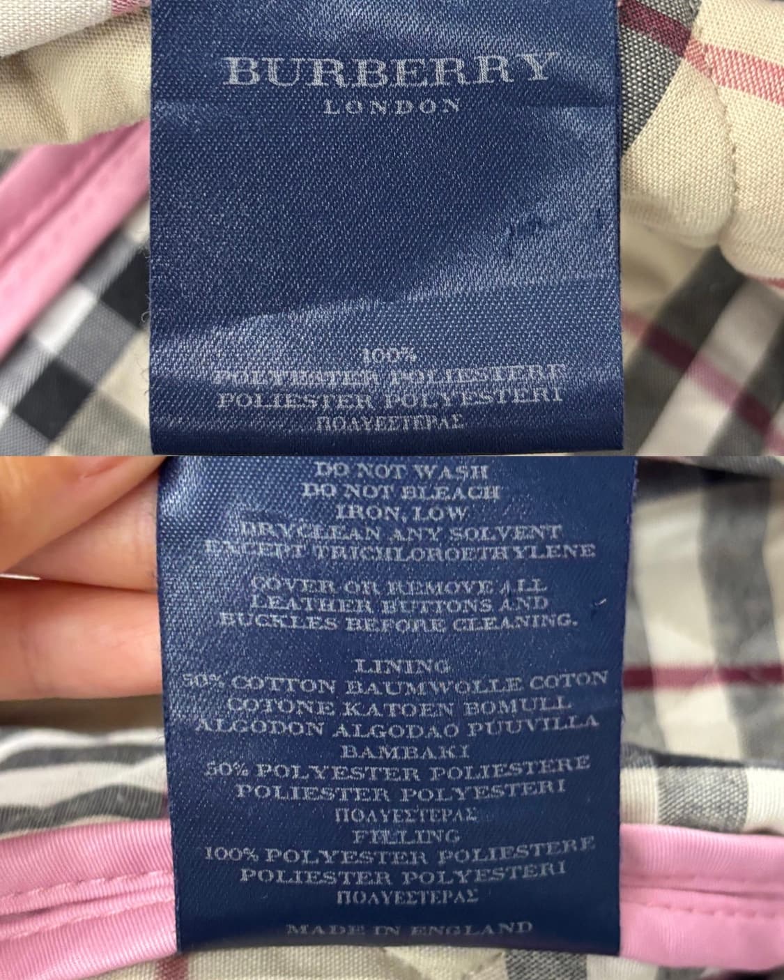 Burberry 버버리 핑크 퀼팅 버튼 자켓 상품이미지6