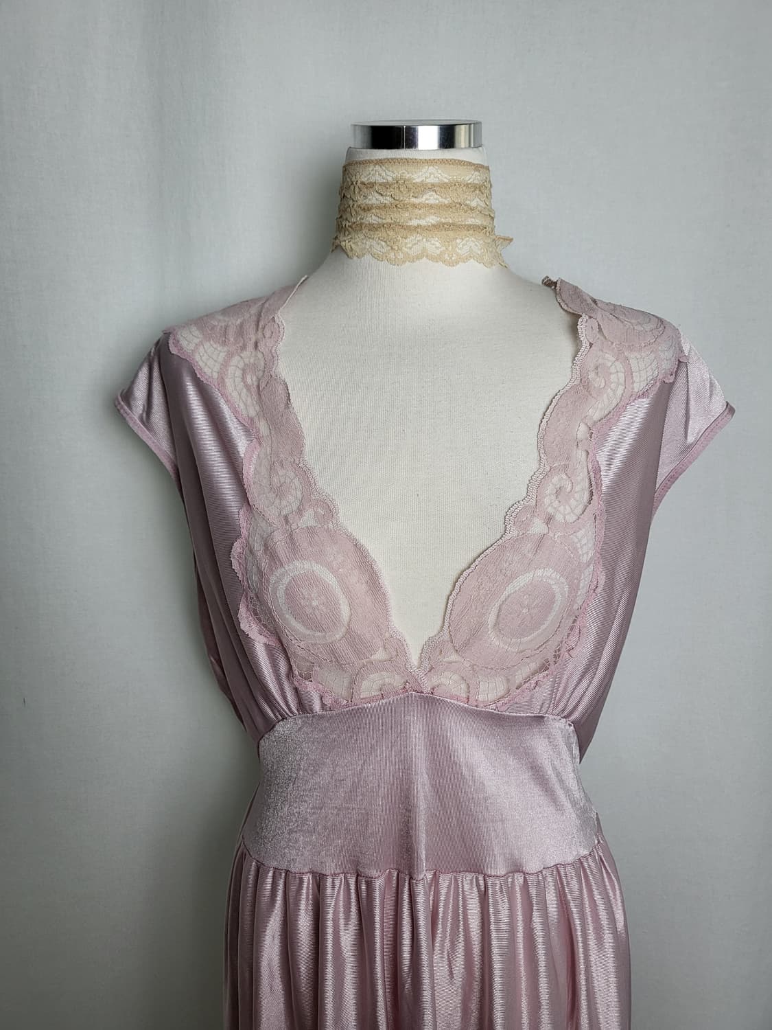 빈티지 로즈 베이지 슬립 드레스 상품이미지3