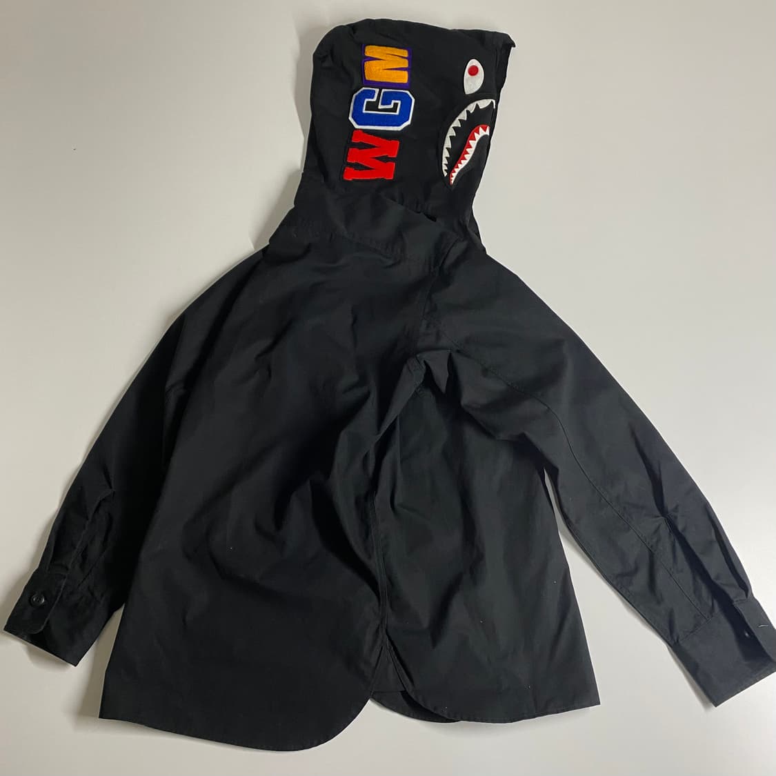 베이프 샤크 후드 셔츠 L 상품이미지3