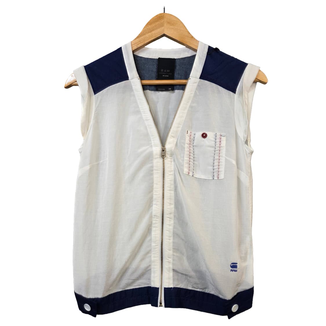 G-STAR RAW 화이트 집업 여성 조끼(XS) 상품이미지1
