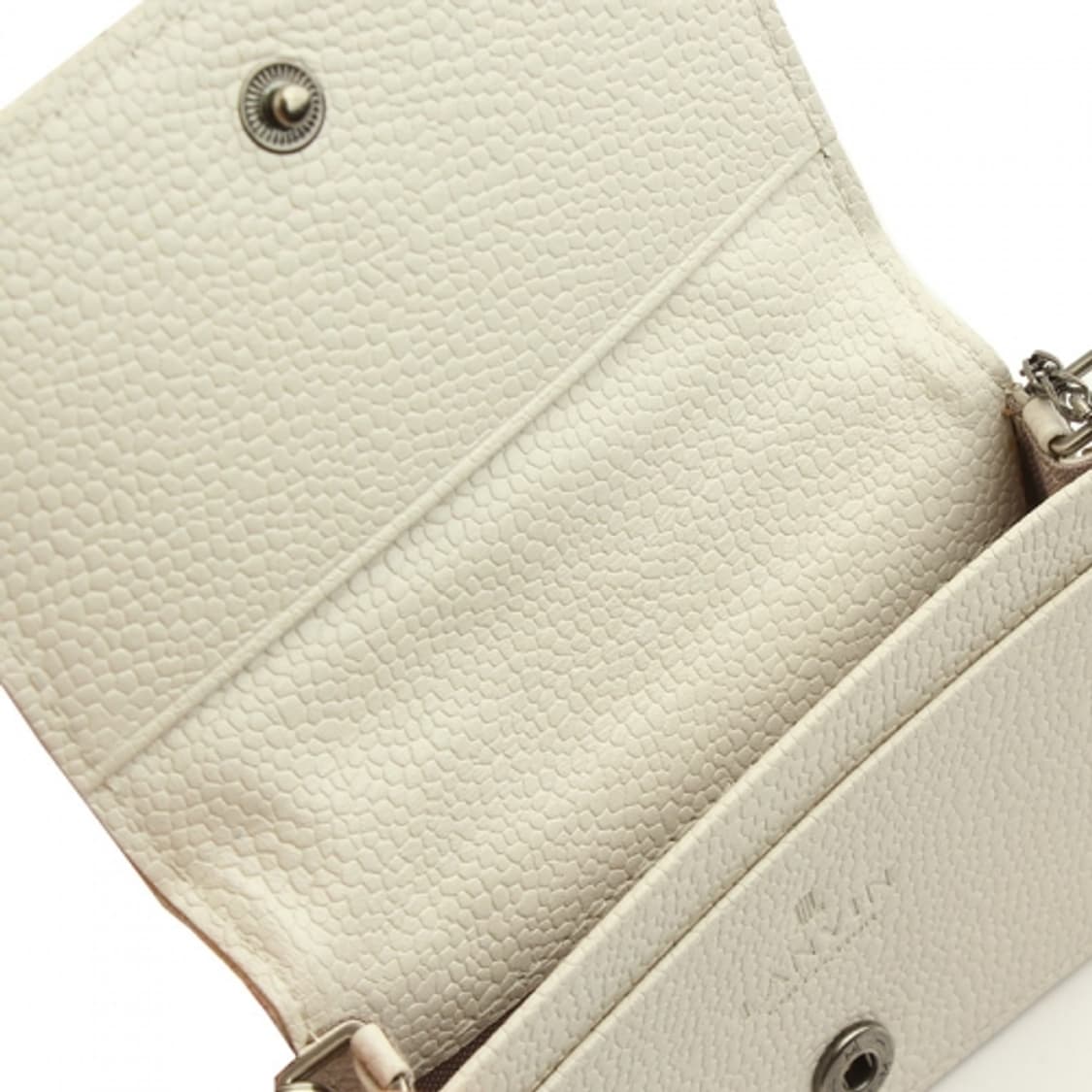 랑방 화이트 퀼팅 스티치 체인 카드지갑 상품이미지4