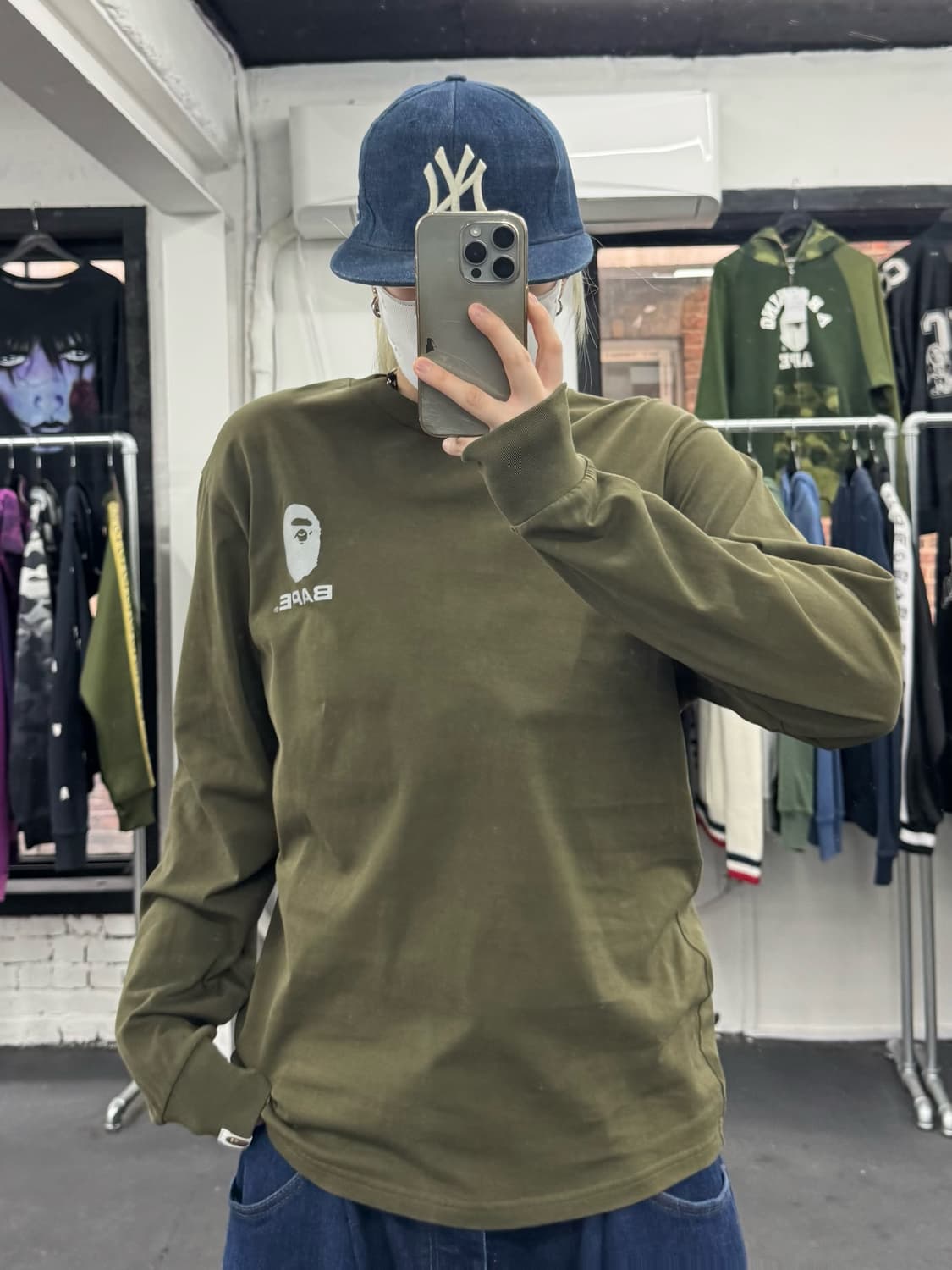 베이프 ANSKA 카키 롱슬리브 상품이미지2