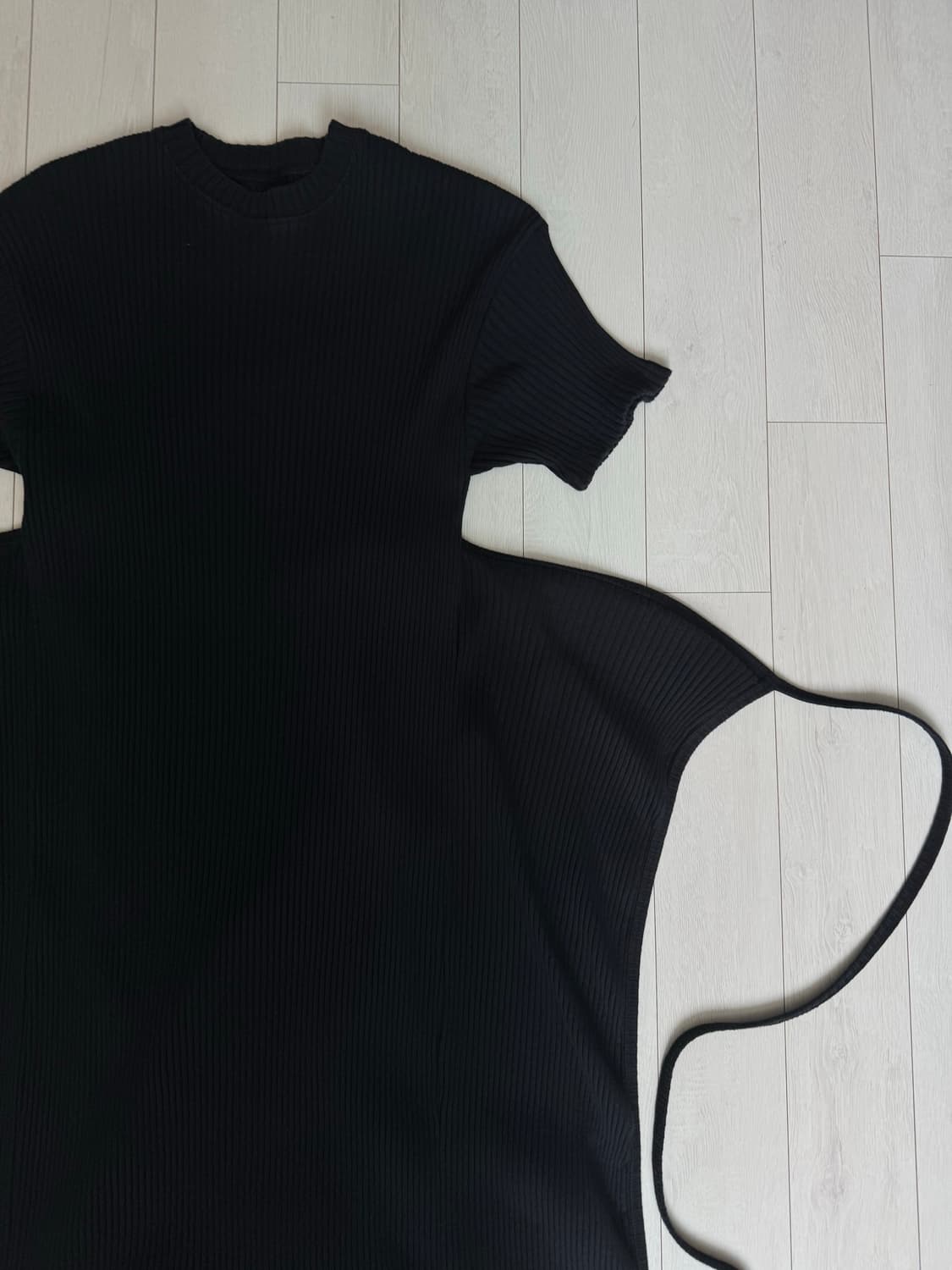 블랙 롱 랩 드레스 상품이미지2