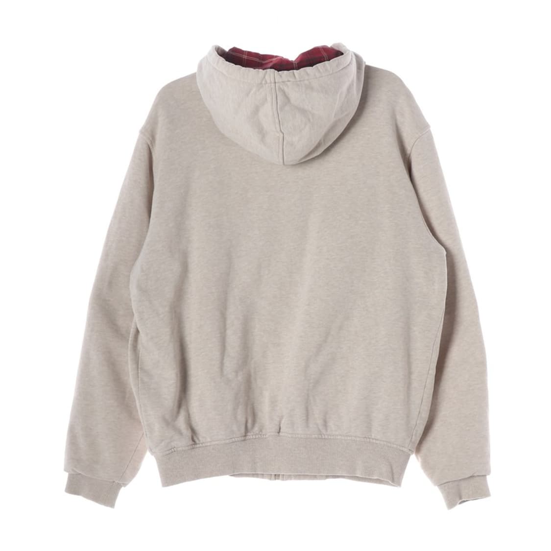 빈폴 베이지 타탄체크 안감 후드 집업 자켓 M 상품이미지2