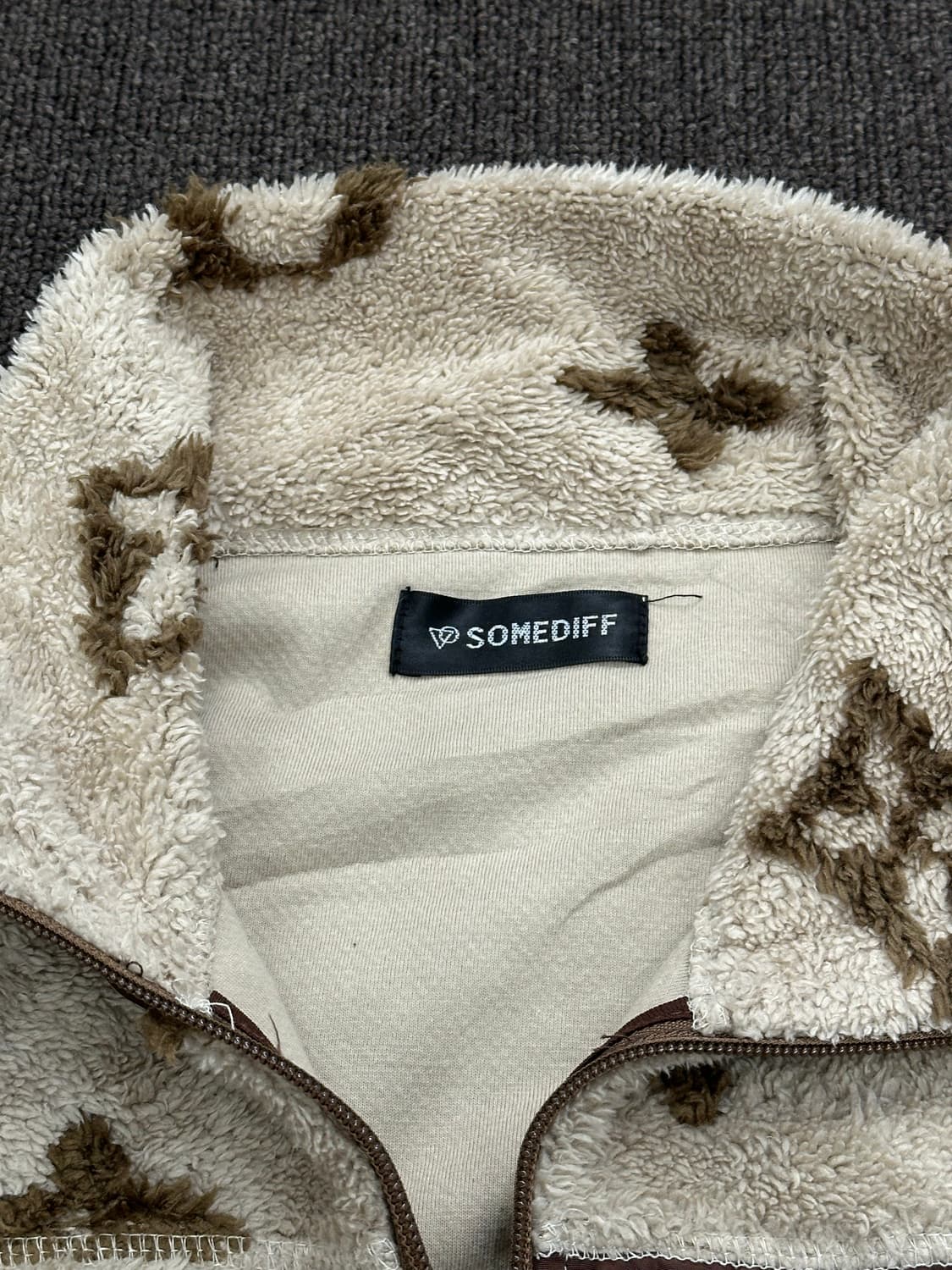 M)Japanese vintage 여성 모노그램 플리스 자켓 상품이미지4