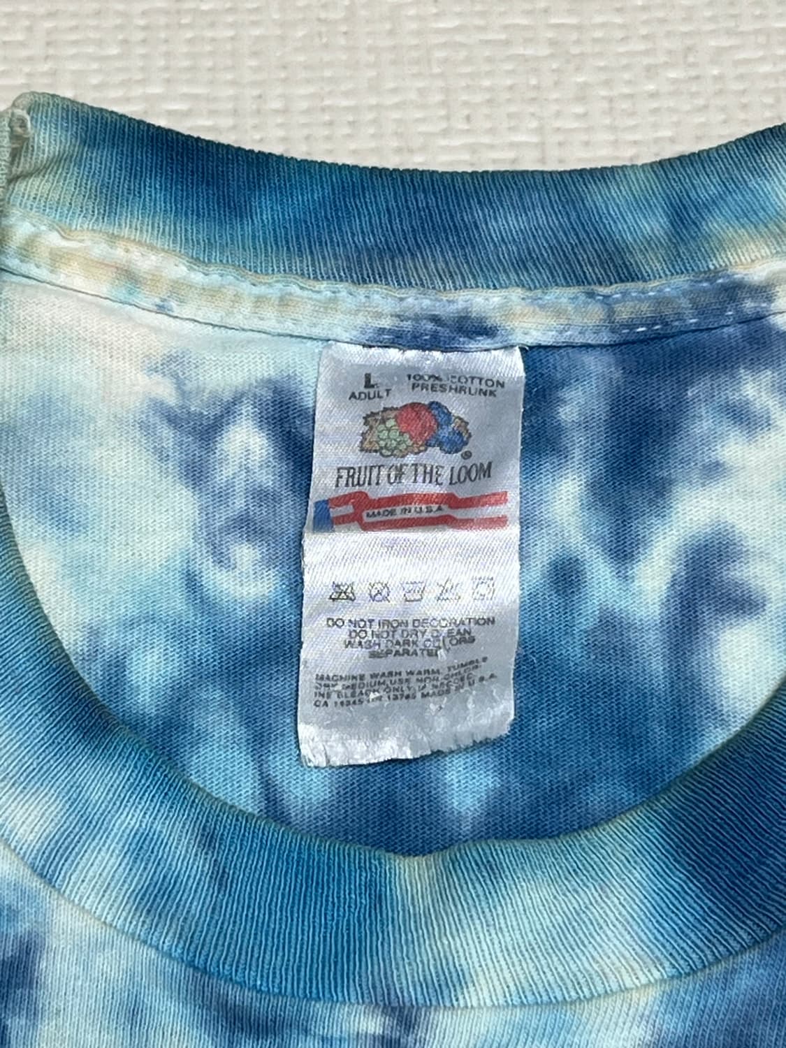 90s 빈티지 스컬보더 타이다이 티셔츠 L사이즈 상품이미지5