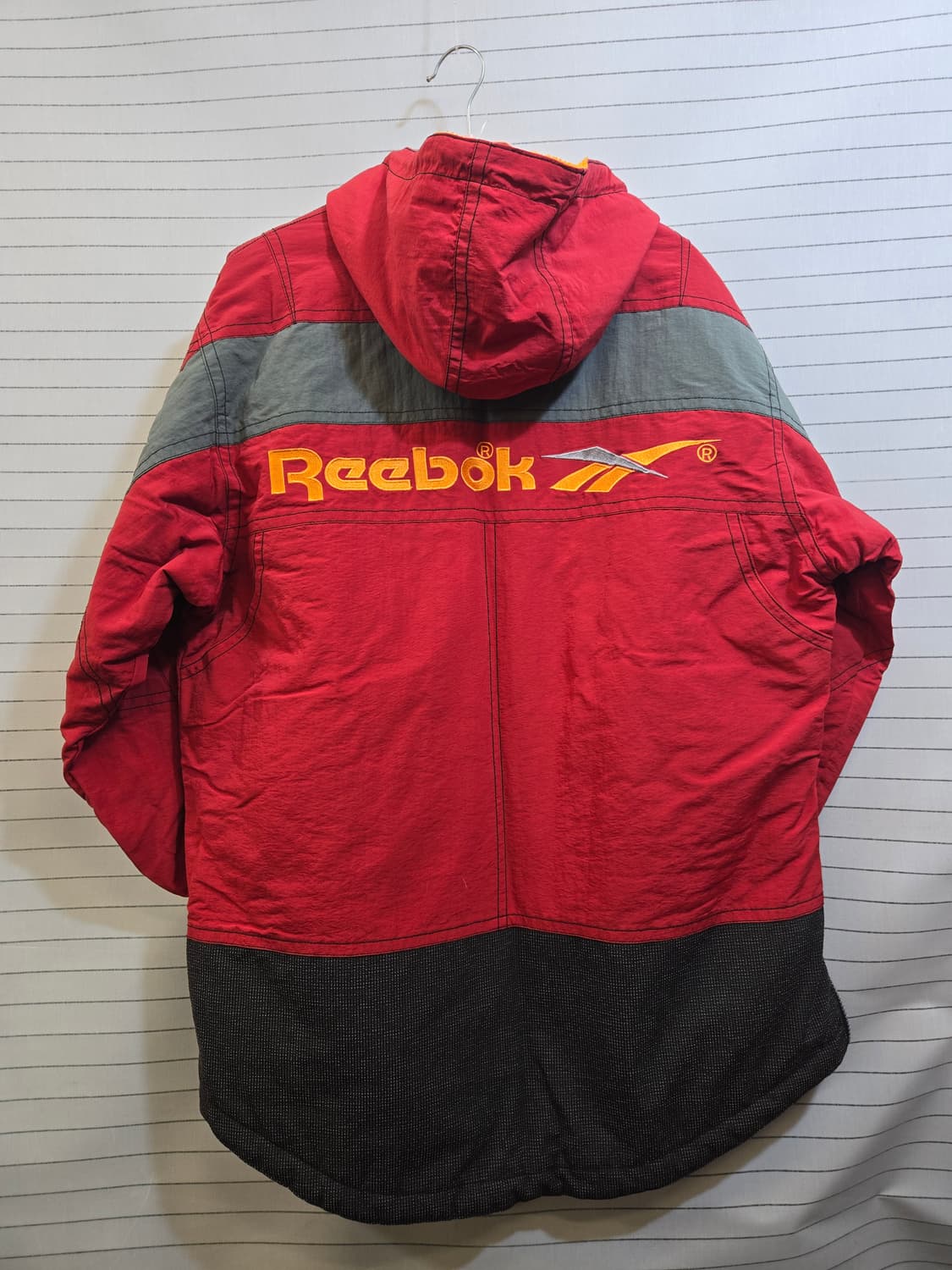 리복 올드스쿨 후드 바람막이 자켓 레드 상품이미지9