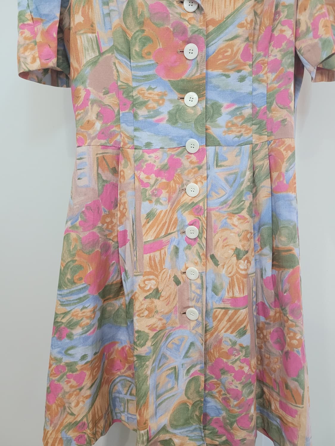 미드나잇서커스 플라워 패턴 린넨 원피스 55~66 상품이미지6