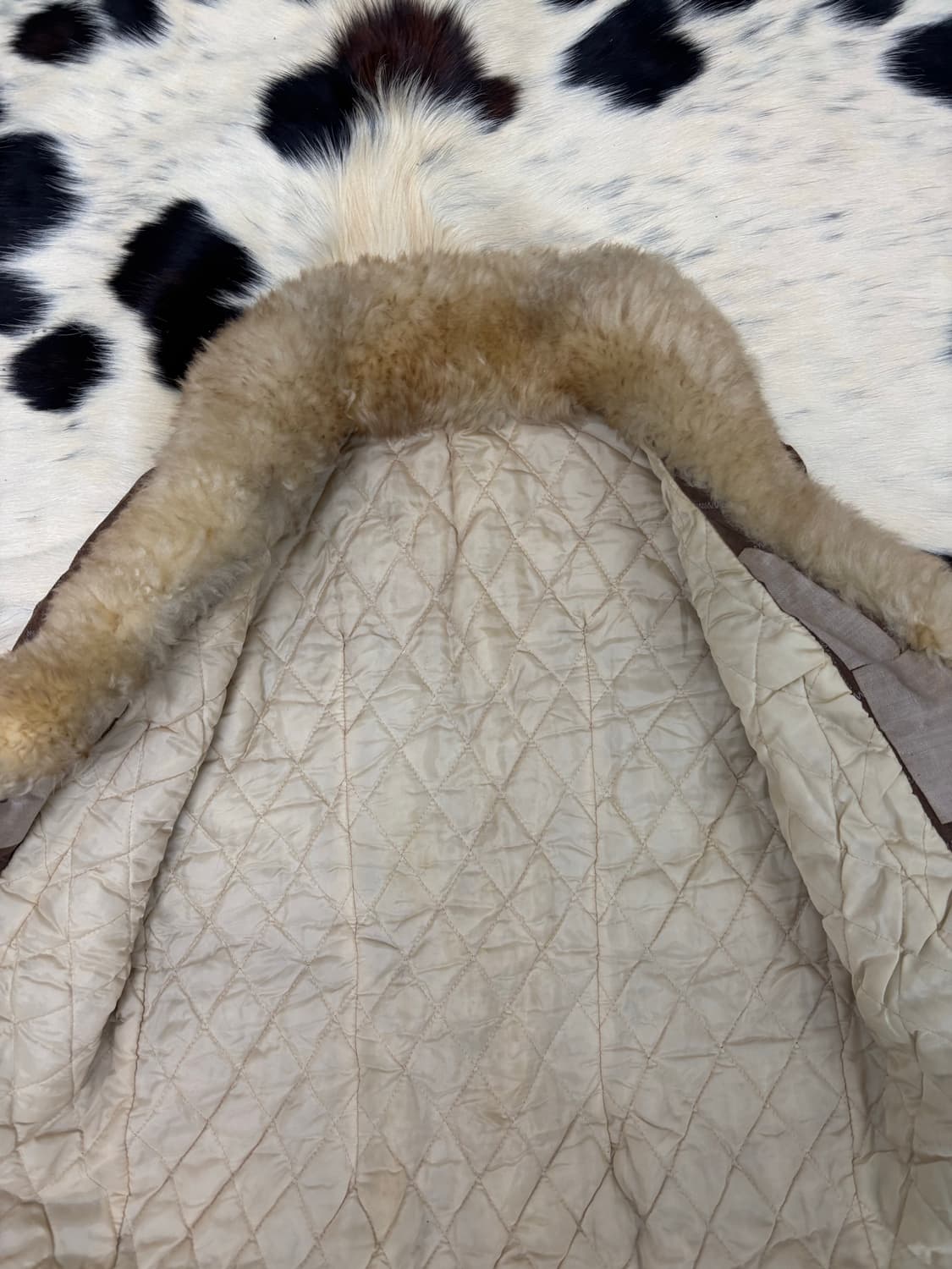 Y2K Round Fur Trimming Brown Jacket 상품이미지7